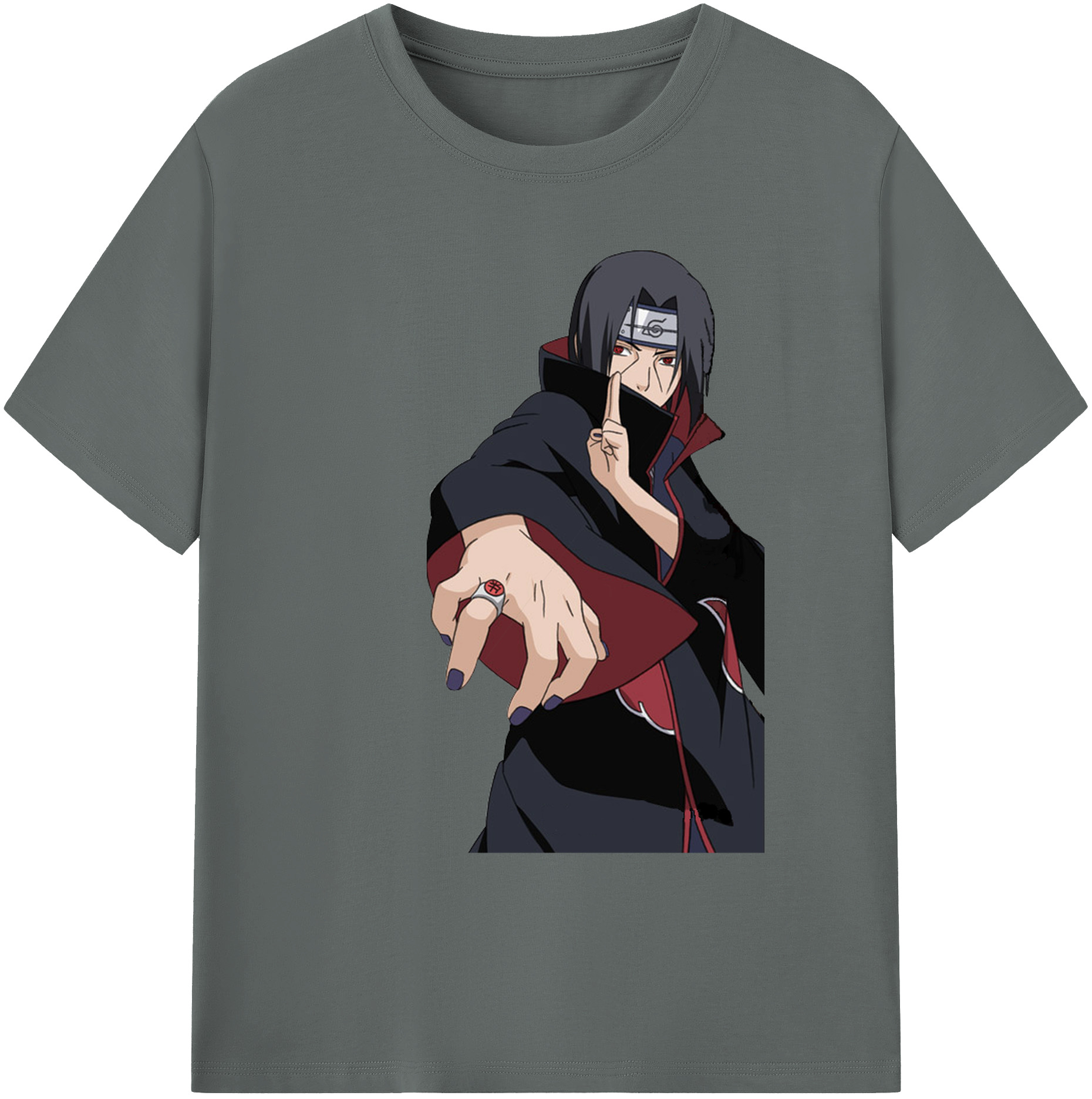 （画像用） NARUTO -ナルト- うちは イタチ Uchiha Itachi 綿100％ メンズ半袖Tシャツ｜肌触りやわらか＆通気性